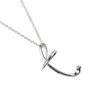 Tiffany Co Letter T Necklace Sterling Silver